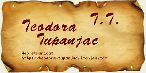 Teodora Tupanjac vizit kartica